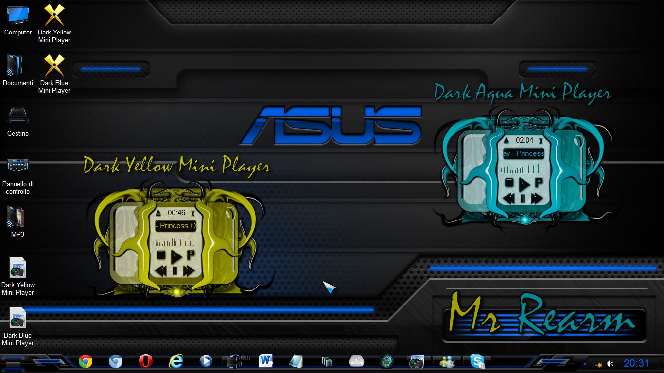 Dark Yellow Mini Player